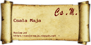 Csala Maja névjegykártya